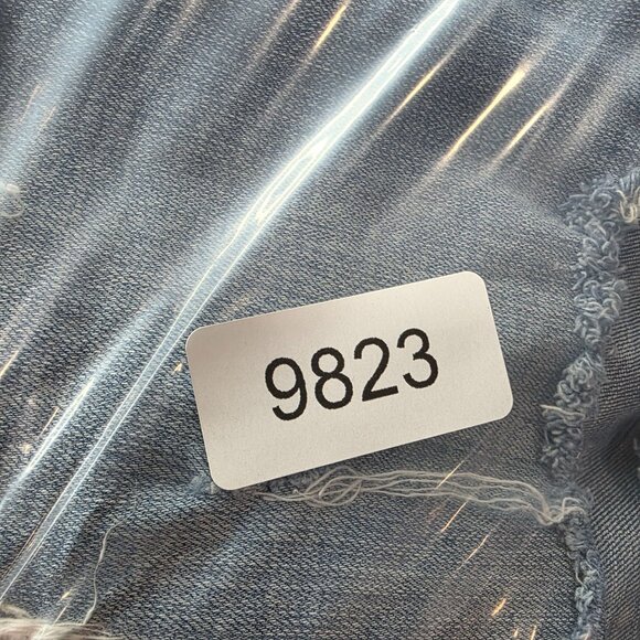 Mens Grindhouse Blue Denim Shorts Distressed Bermuda 12" Inseam Cut Off Size 42 - Picture 10 of 10